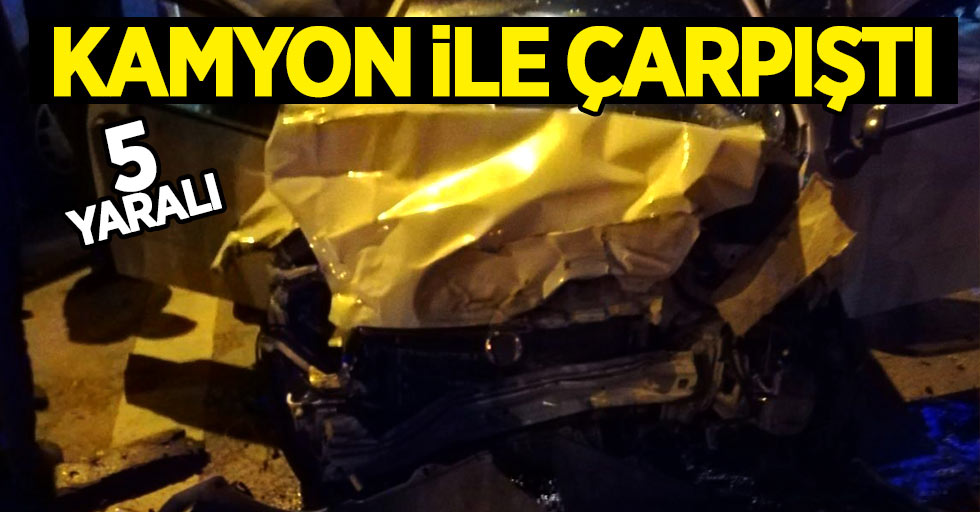 Samsun'da facia gibi kaza: Kamyonla otomobil çarpıştı