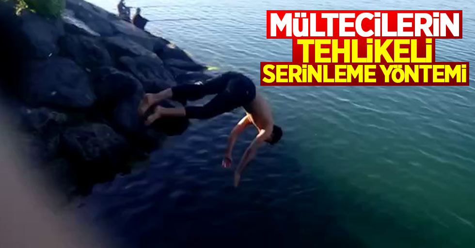 Samsun'da mülteciler köprüden denize atladı