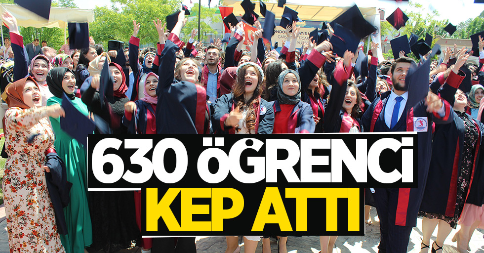 Samsun'da 630 öğrenci kep attı