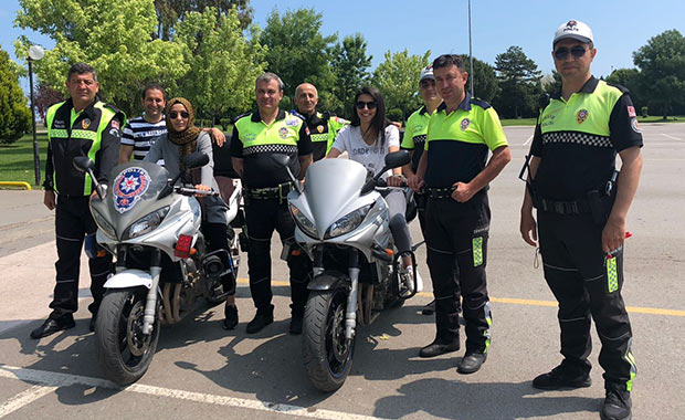 Samsun'da polislere motosiklet eğitimi