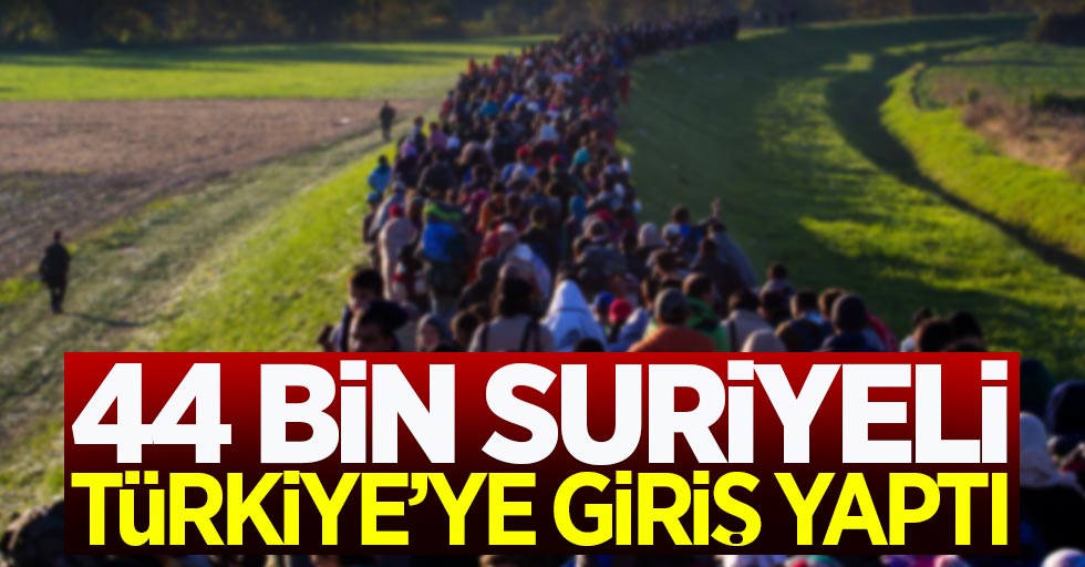 44 bin Suriyeli Türkiye'ye giriş yaptı