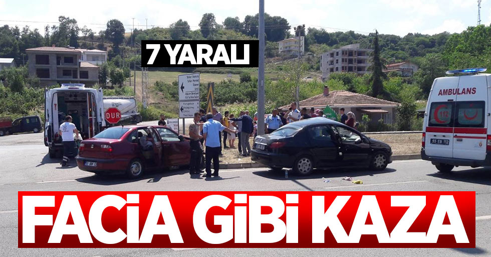 Samsun'da facia gibi kaza: 7 yaralı