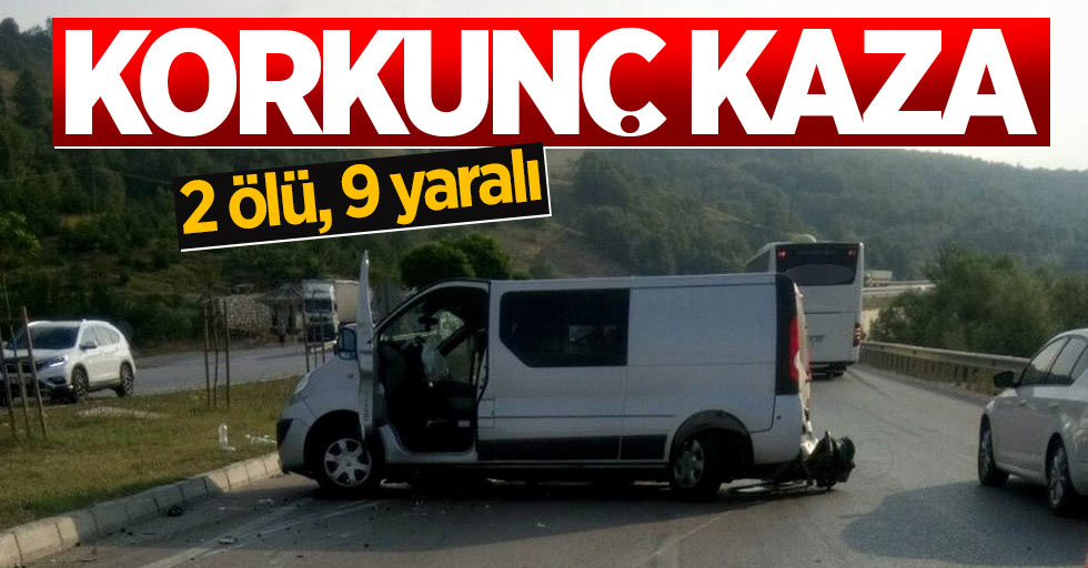 Samsun'da kamyonet kaza yaptı: 2 ölü, 9 yaralı