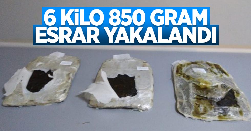 Samsun'da 6 kilo 850 gram esrar yakalandı