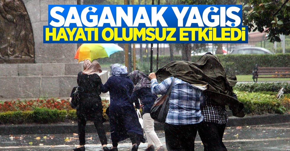 Samsun'da sağanak yağış