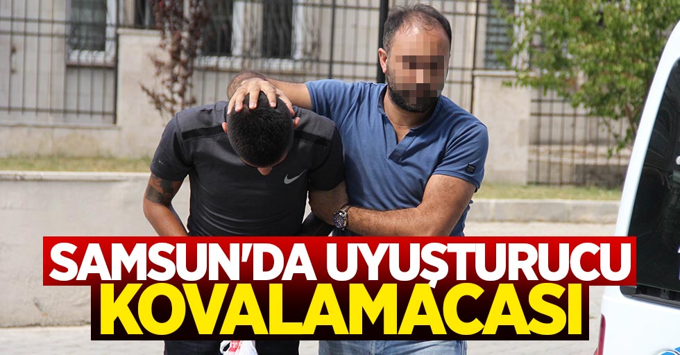 Samsun'da uyuşturucu hapla yakalanan şahıs adliyeye sevk edildi