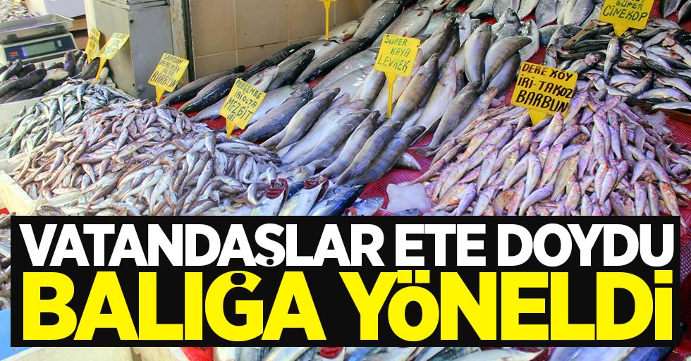 Samsun'da vatandaşlar balığa yönelmeye başladı