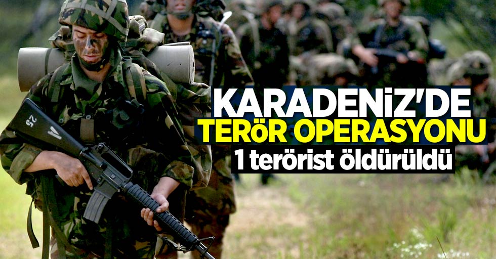 Karadeniz'de terör operasyonu! 1 terörist öldürüldü