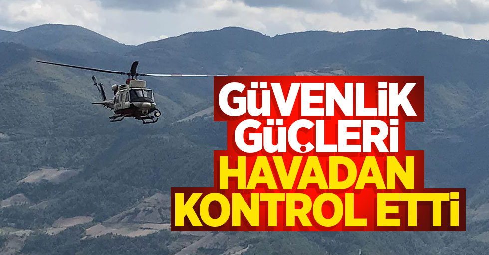 Samsun'da helikopterle havadan denetim yapıldı