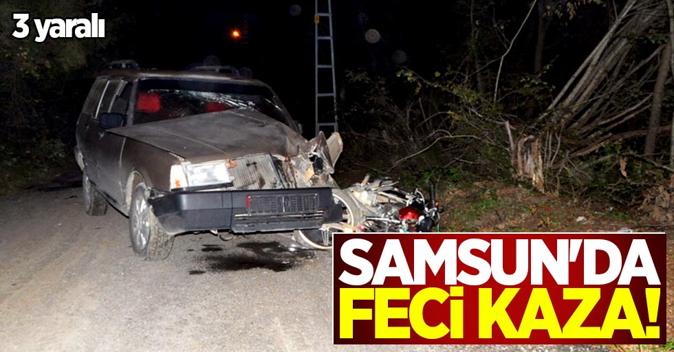Samsun'da feci kaza! 3 yaralı