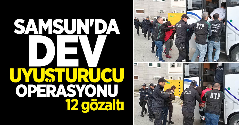 Samsun'da dev uyuşturucu operasyonu: 12 gözaltı