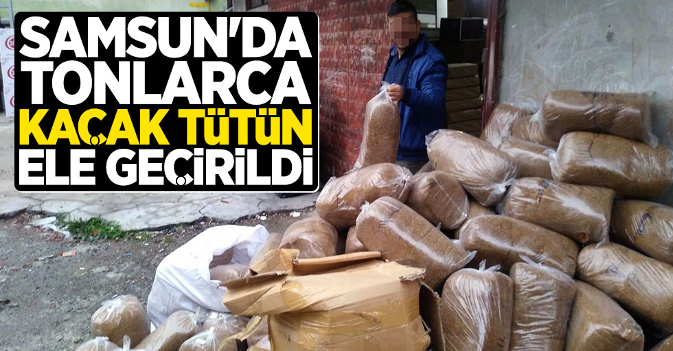 Samsun'da tonlarca kaçak tütün ele geçirildi