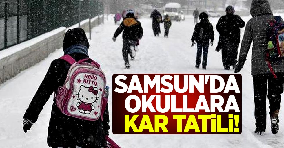 Samsun'da okullara kar tatili!