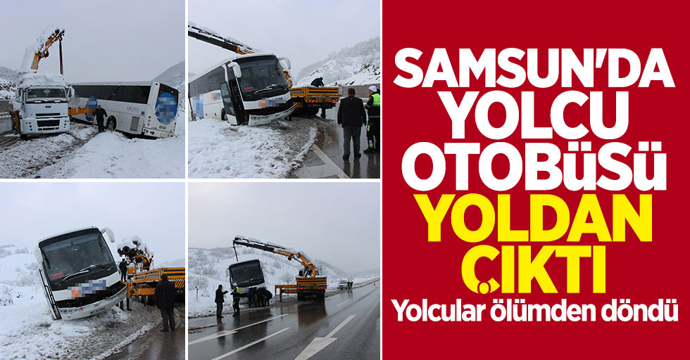 Samsun'da yolcu otobüsü yoldan çıktı: 21 yolcu ölümden döndü