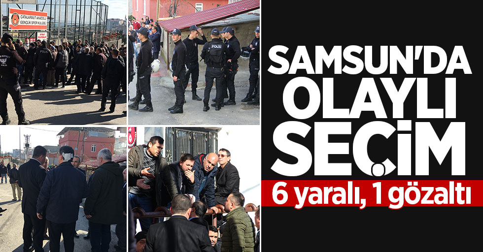 Samsun'da olaylı seçim: 6 yaralı, 1 gözaltı