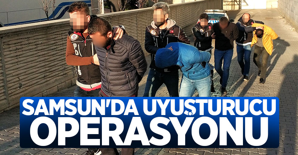 Samsun'da uyuşturucu operasyonu: 5 kişi adliyede