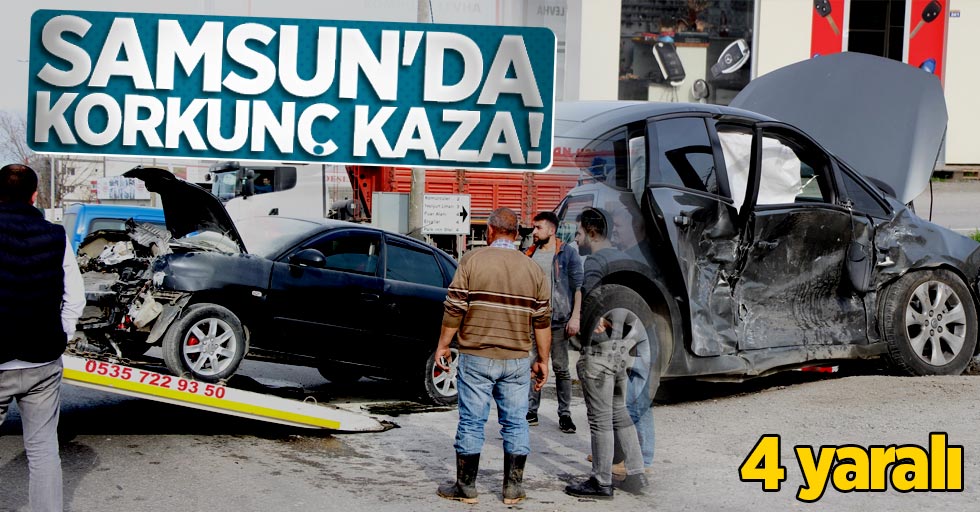 Samsun'da korkunç kaza! 4 yaralı 