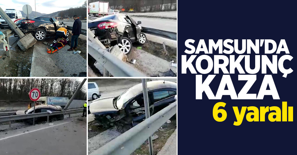 Samsun'da korkunç kaza: 6 yaralı