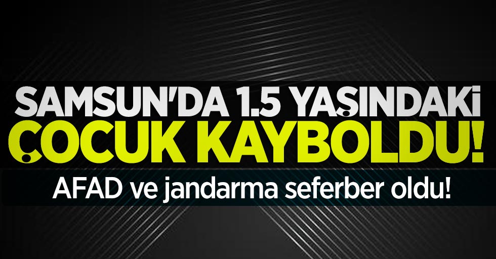 Samsun'da 1,5 yaşındaki çocuk kayboldu! 