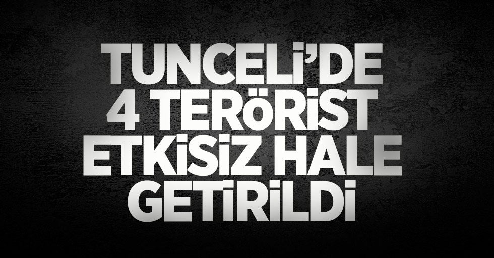 Tunceli'de 4 terörist öldürüldü 