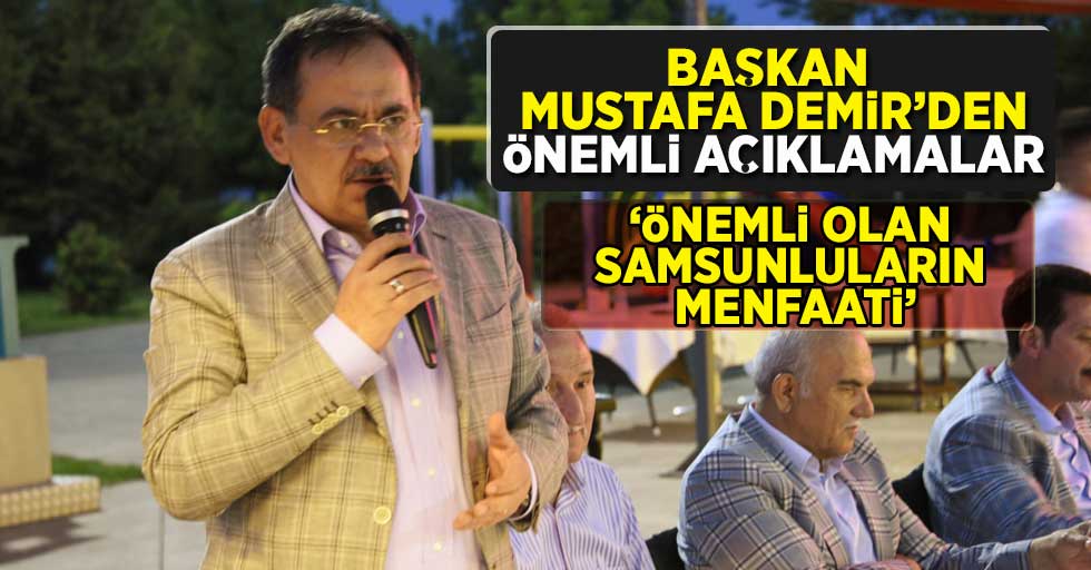 Başkan Mustafa Demir'den önemli açıklamalar