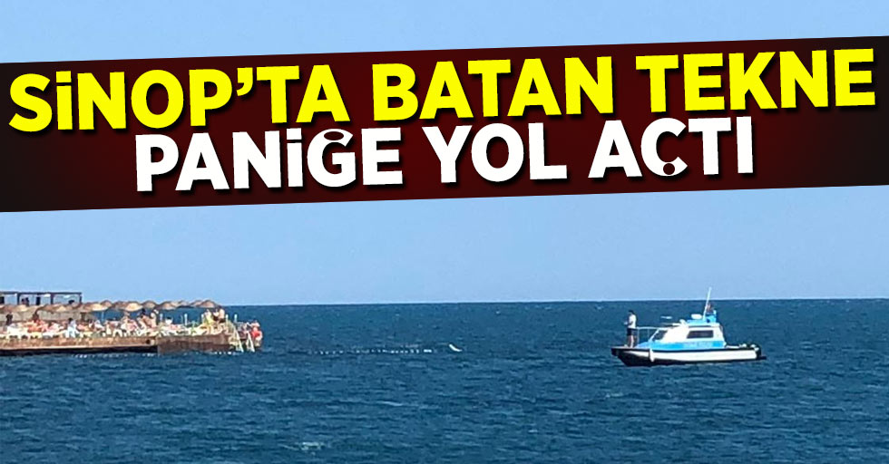 Sinop’ta batan tekne paniğe yol açtı 