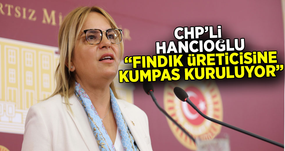 CHP'li Hancıoğlu: "Fındık üreticisine kumpas kuruluyor"