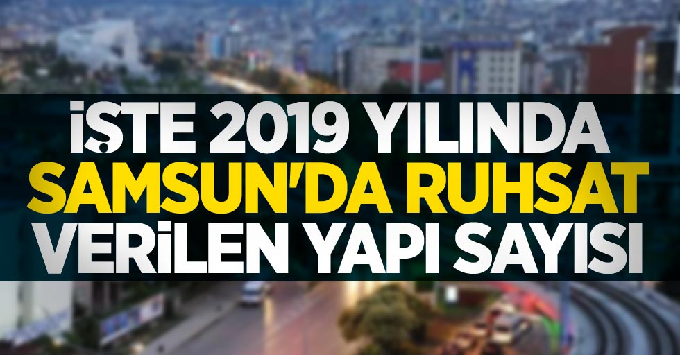 Samsun'da 2019 yılında ruhsat verilen yapı sayısı 