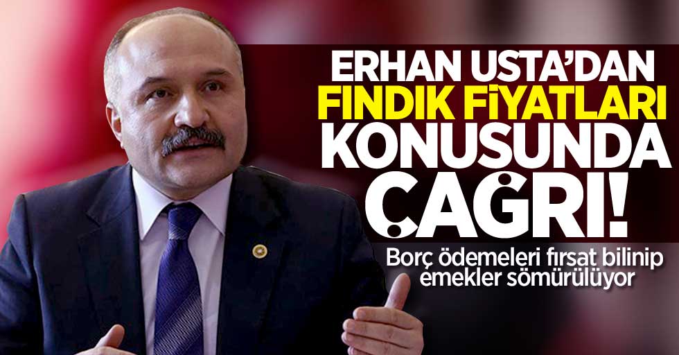 Erhan Usta'dan fındık fiyatları konusunda çağrı 