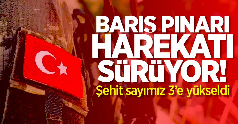 Barış Pınarı harekatı sürüyor! 3 askerimiz şehit 