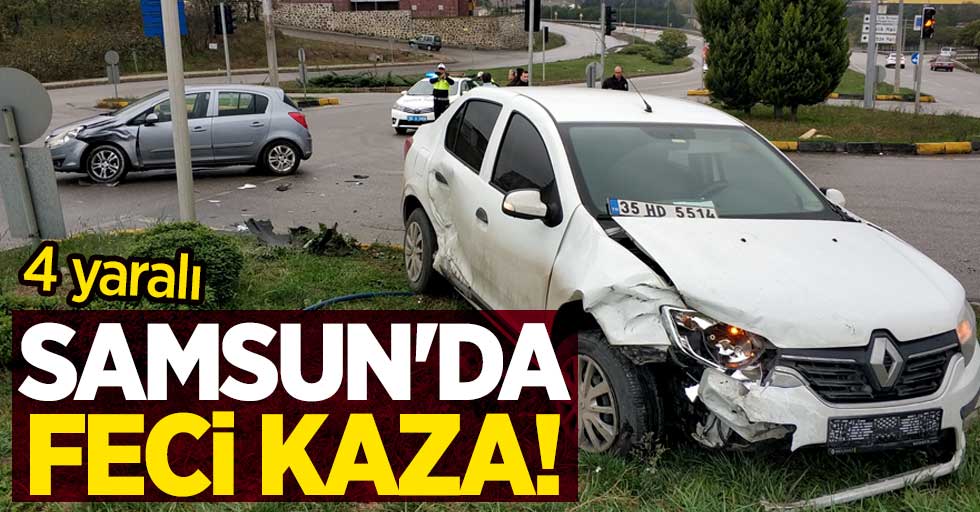 Samsun'da feci kaza! 4 yaralı