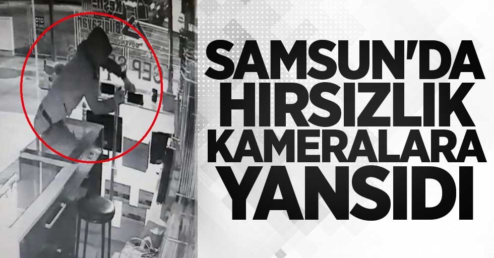 Samsun'da hırsızlık kameralara yansıdı