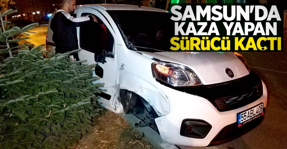 Samsun'da kaza yapan sürücü kaçtı
