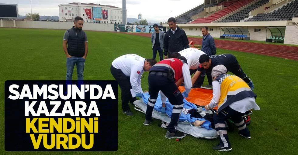 Samsun'da kazara kendini vuran genç hastanede