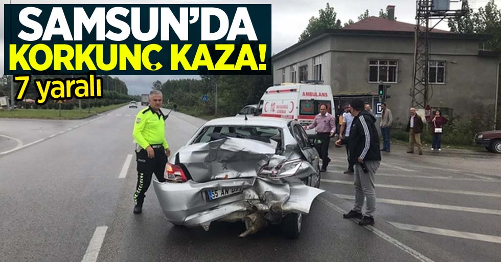 Samsun'da korkunç kaza! 7 yaralı