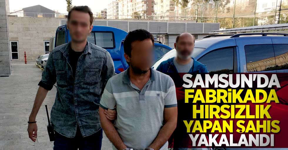 Samsun'da fabrikada hırsızlık yapan şahıs yakalandı