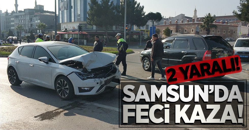Samsun'da feci kaza: 2 Yaralı!