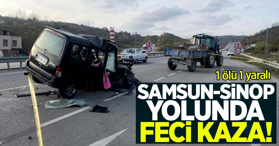 Samsun-Sinop yolunda feci kaza! 1 ölü 1 yaralı