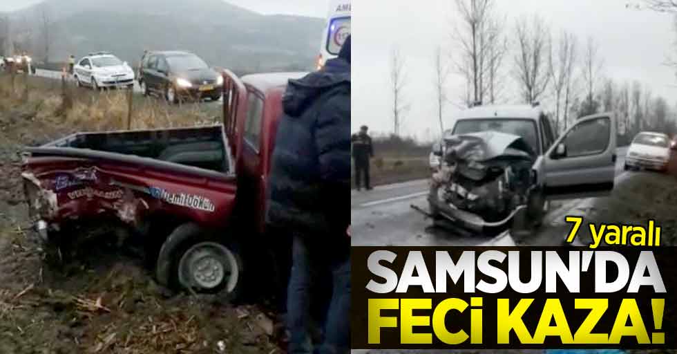 Samsun'da feci kaza! 7 yaralı