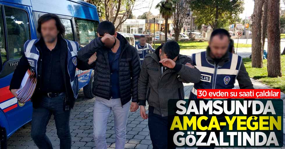 Samsun'da 30 evden hırsızlık yapan amca-yeğen gözaltında