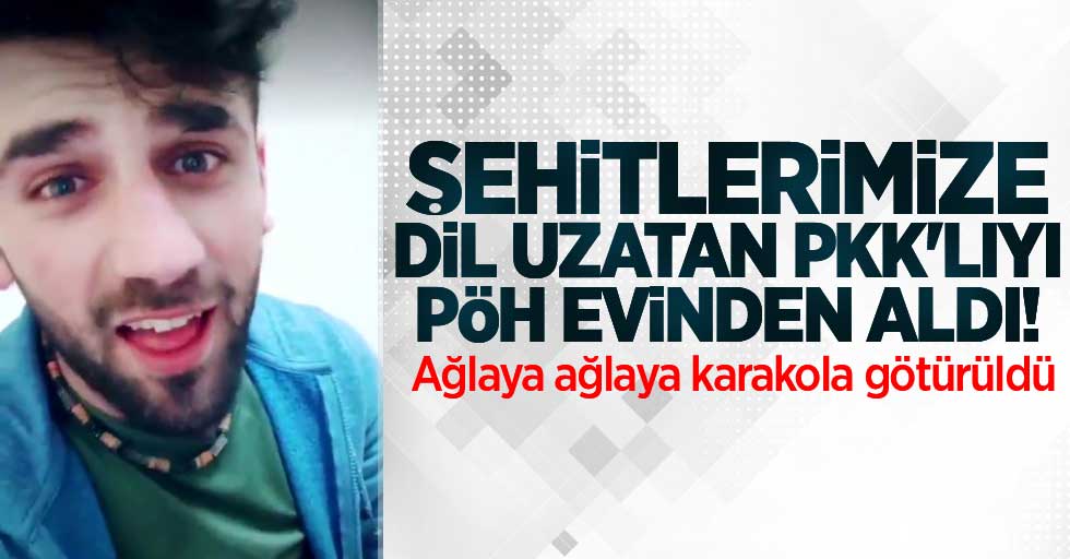 Şehitlerimize dil uzatan PKK'lıya baskın düzenlendi! Ağlaya ağlaya karakola götürüldü