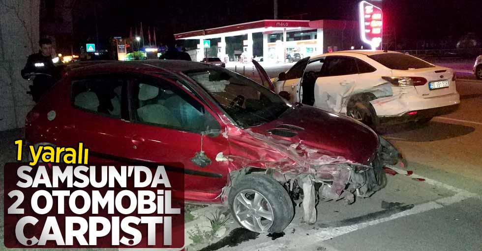 Samsun'da iki otomobil çarpıştı! 1 yaralı