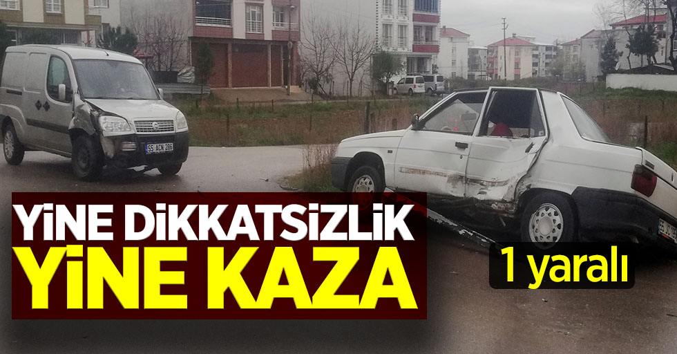 Samsun'da trafik kazası 1 yaralı