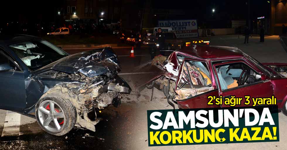 Samsun'da korkunç kaza! 2'si ağır 3 yaralı