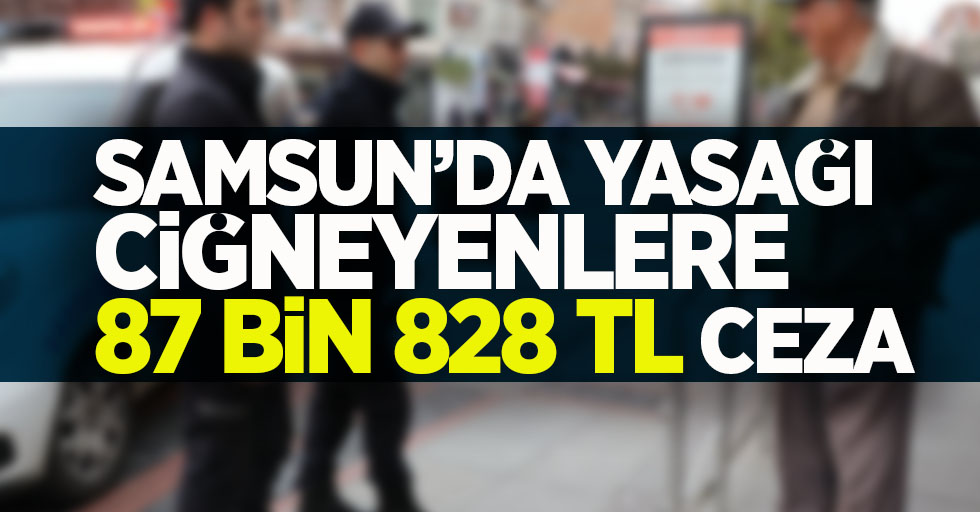 Samsun'da yasağı çiğneyenlere 87 bin 828 TL ceza !