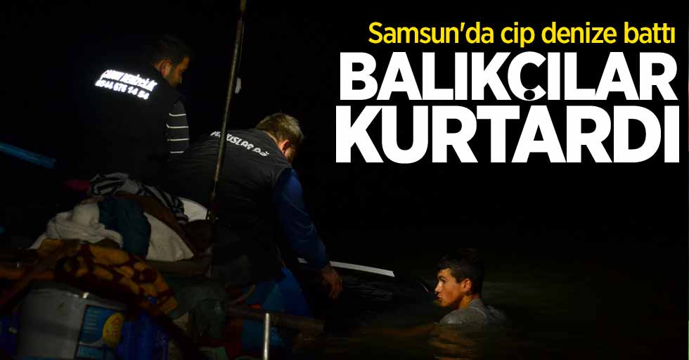Samsun'da cip denize battı: Balıkçılar 2 kişiyi kurtardı