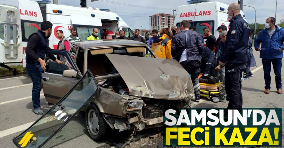 Samsun'da feci kaza! 1 yaralı 