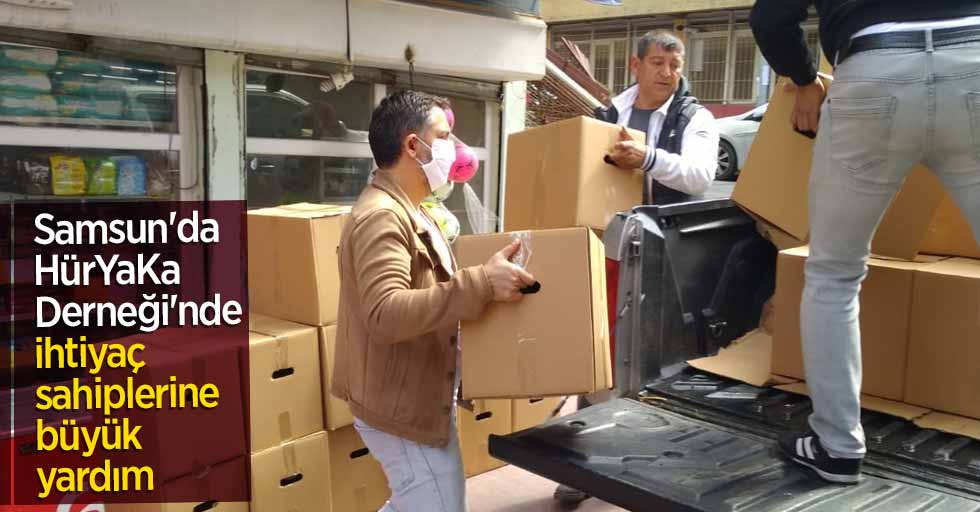 Samsun'da HürYaKa Derneği'nde ihtiyaç sahiplerine büyük yardım