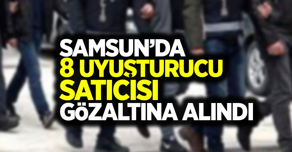Samsun'da 8 uyuşturucu satıcısı gözaltına alındı