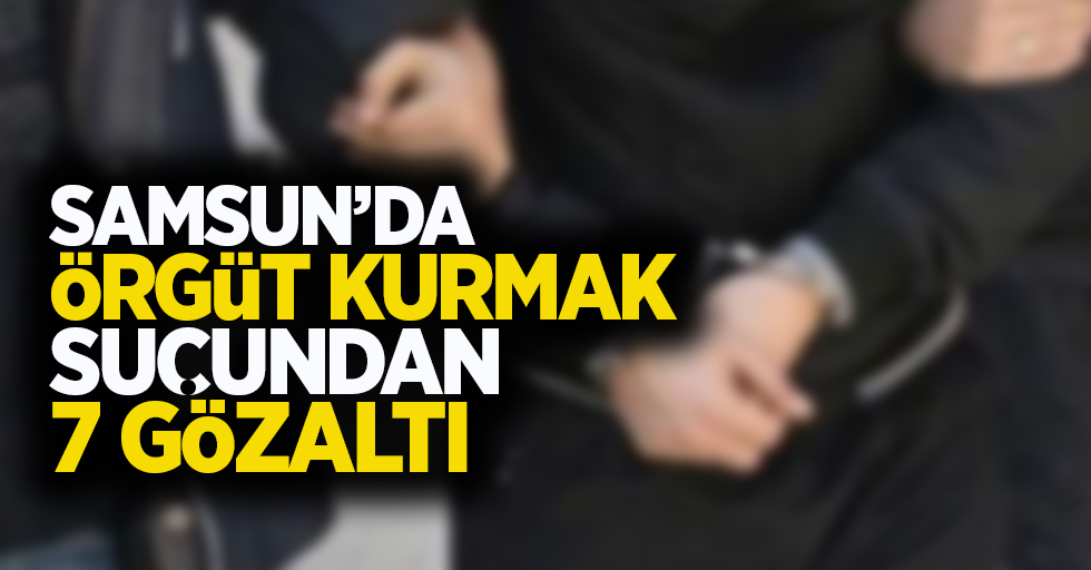Samsun'da örgüt kurmak suçundan 7 gözaltı